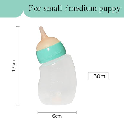 Doggiema Puppy Bottles,Silicone Feeding Nipple and Syringes for All Breed of Puppies and Other Animals Dongdong pet