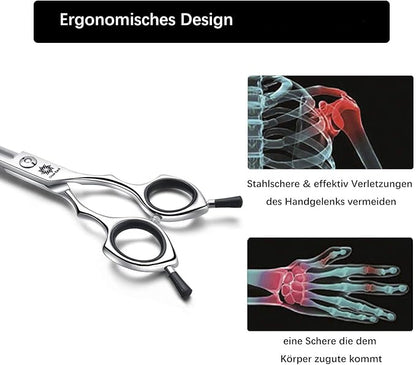 Dream Reach Dog Grooming Scissors - 6.5" Professional Downword Curved Shears for Cats Dogs