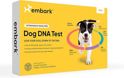 Embark Breed Identification Kit - Most Accurate Dog DNA Testing Kit - 99% Breed Ancestry Accuracy for Mixed Breed Dogs - Plus Relative Finder & Family Tree