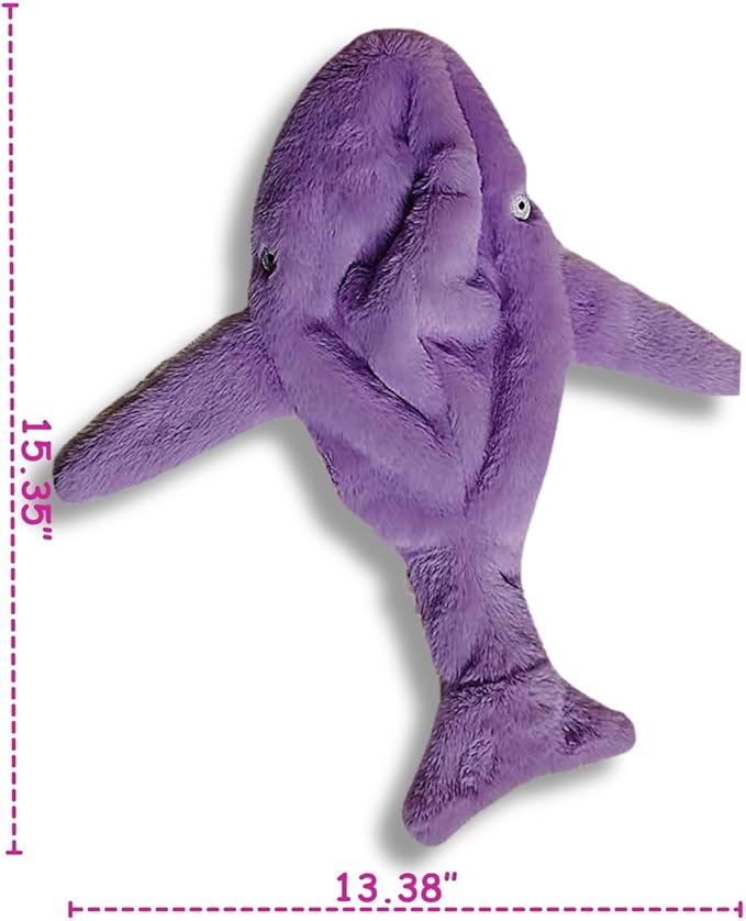 Crinkle Dog Toy – No-Stuffing Squeaky Dog Toy for Small, Medium & Large Dogs, Tough Interactive Chew, Teething & Fetch Toy, Durable Soft Pet-Safe Material – Pink/Purple, Large