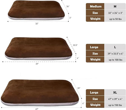 Magic Dog Super Soft Extra Large Dog Bed, 47 Inches Orthopedic Foam Dog Beds for XL Dogs, Jumbo Pet Bed with Anti Slip Bottom, Dog Sleeping Mattress with Removable and Washable Cover, Dark Brown