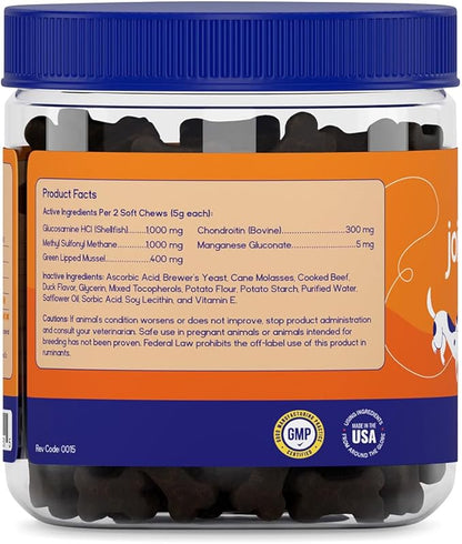 PupGrade Joint Support Supplement for Dogs - Natural Glucosamine Chondroitin with MSM - Hip & Joint Pain Relief - Recommended for Hip Dysplasia, Arthritis & Joint Disease - USA Tested - 360 Chews