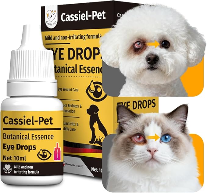 Eye Drops for Eye Infection Treatment, Soothe Infection Allergy, Relieve Dry Eyes & Red Eye，Eye Cleaner and Tear Stain Remover for Dogs and Cats | 10 ml 0.33 FL OZ (1 Bottle)