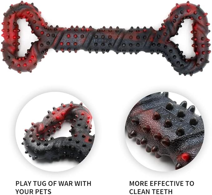Dog Toys for Aggressive Chewers Large Dog Toys with Convex Design Natural Rubber Tug-of-war Toy for Energetic Dogs Medium Large Dogs Tooth Clean