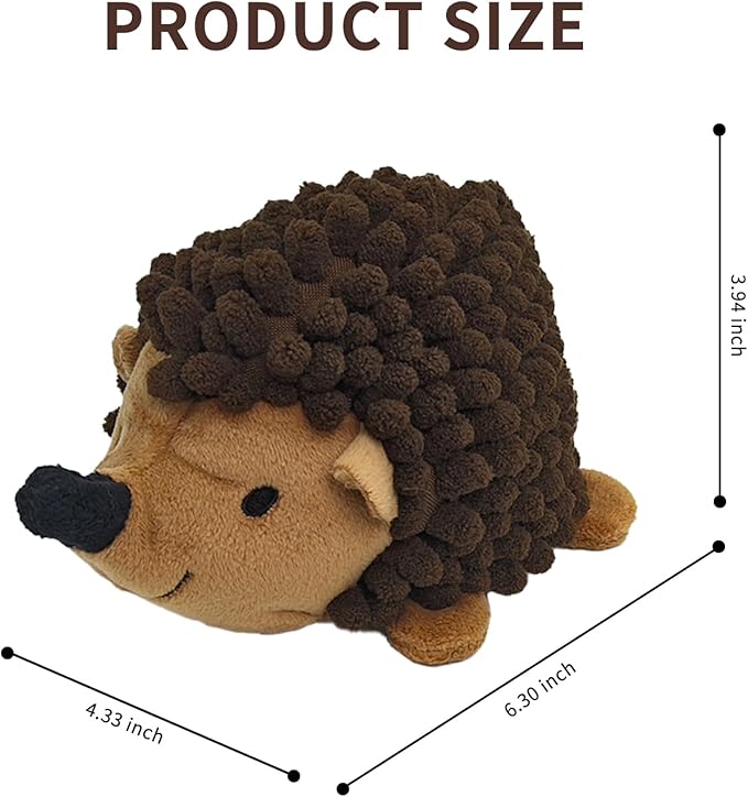 Plush Hedgehog Dog Toys 3 PCS - Squeaky No-Stuffing Hedgehog for Small and Medium Dogs - Keep Your Puppy Busy with Multi-Colored, Suitable for Indoor and Outdoor Throwing Play
