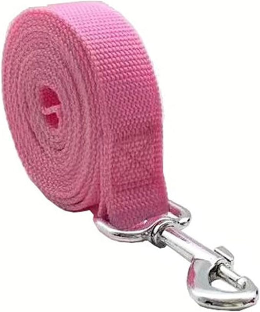Nylon Dog Leash 12 Feet Long, Walking Training Dog Leashes for Medium Large Dogs(1" X 12 ft, Pink)
