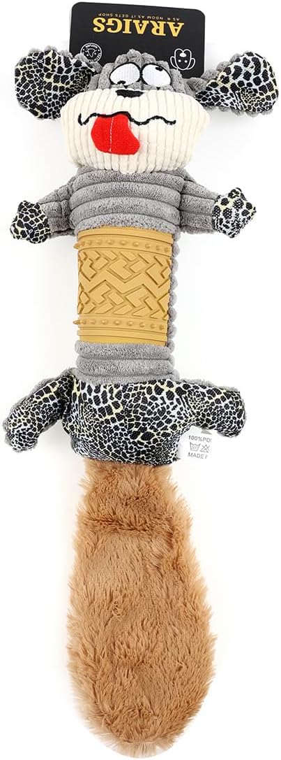 Funny Face Squeaky Plush Dog Toy for Small & Medium Dogs – Soft Stuffed Toy for Indoor Play, Boredom Relief & Gentle Chewing
