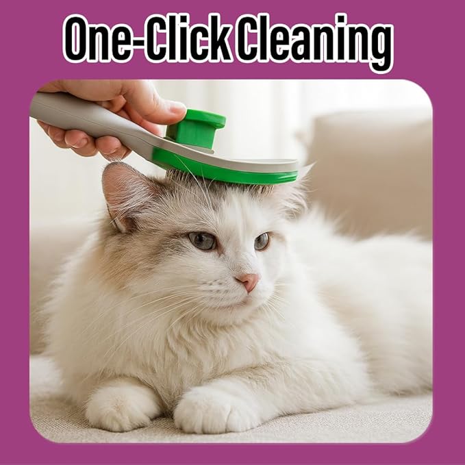 Woofs and Purs 2 Pcs Self Cleaning Slicker Brush & Bath Brush For Dogs and Cats - Skin Friendly Deshedding Dog Brush Suitable For Shedding & Haired Pets, Green