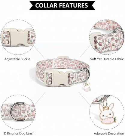 Small Dog Collar, Cute Spring Pattern for Small Dogs, Cute Dog Collar, S