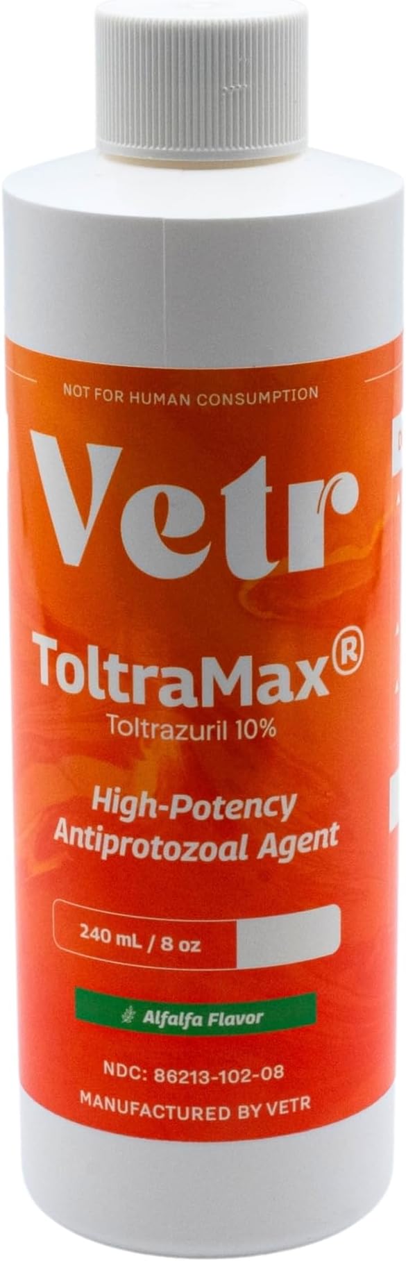 ToltraMax Toltrazuril 10.0% for Horses, Dogs, Cats, 240mL/8 Ounce, for Non-Food Chain Animals, Alfalfa