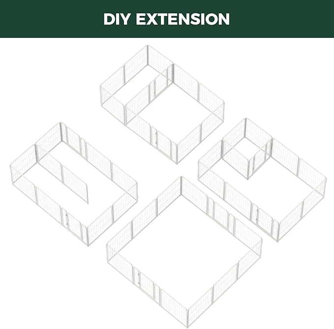 FXW Homeplus Unleashed Indoor Dog Playpen - Stress-Free and Safe Play, Heavy Duty 24 Inch 12 Panels with Connectors (Pack of 2) for Puppy and Small Dogs, White│Patented