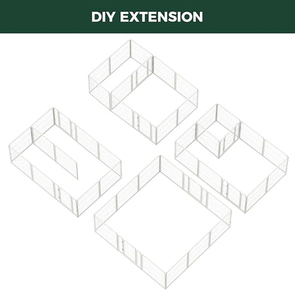 FXW Homeplus Unleashed Indoor Dog Playpen - Stress-Free and Safe Play, Heavy Duty 24 Inch 12 Panels with Connectors (Pack of 2) for Puppy and Small Dogs, White│Patented