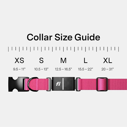 New Fi Series 3+ Smart Dog Tracker Collar [12 Month Membership Included] GPS Tracker for Dogs with Health & Behavior Monitoring, Escape Alerts, Waterproof, LED, Apple Watch Compatible (Pink, Medium)