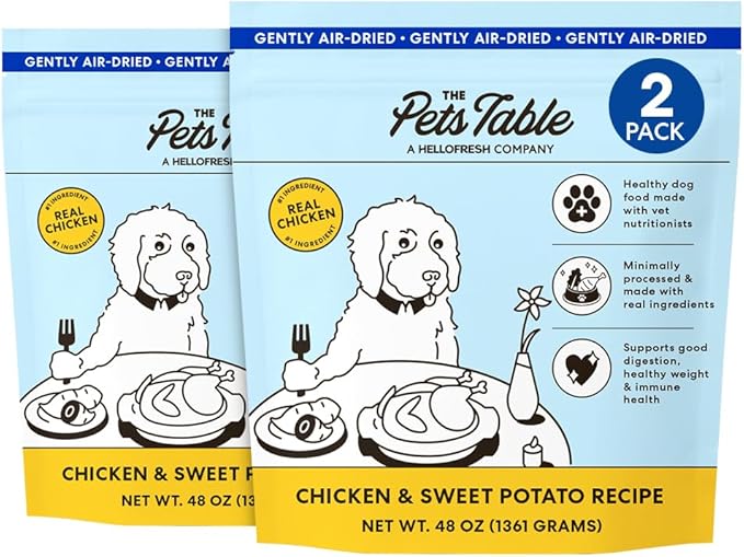 The Pets Table Chicken & Sweet Potato Air Dried Dog Food, 3 lb / 48 oz (Pack of 2)