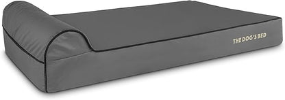 The Dog’s Bed Orthopedic Headrest Dog Bed XL Grey/Black, Memory Foam, Pain Relief for Arthritis, Hip & Elbow Dysplasia, Post Surgery, Lameness, Waterproof Washable Cover, Veterinary Approved