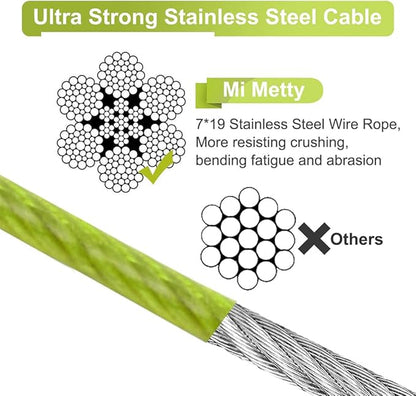 Tie Out Cable for Dogs,30FT Dog Leads,Heavy Duty Tie Out Cable for Large Dogs Up to 125lbs,Durable Dog Runner Tether Line for Outdoor,Yard