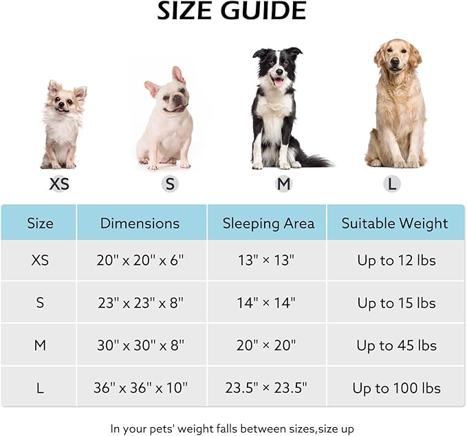 JOEJOY Donut Large Dog Bed, Cute Round Calming Dog Bed with Removable Washable Cover, Orthopedic Pet Beds with Jacquard Shaggy Plush & Non Skid Bottom, Black