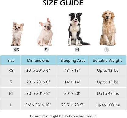 JOEJOY Donut Small Dog Bed, Round Cat Beds for Indoor Cats with Removable Washable Cover, Orthopedic Cute Puppy Kitten Pet Bed with Jacquard Shaggy Plush & Non Skid Bottom, Black