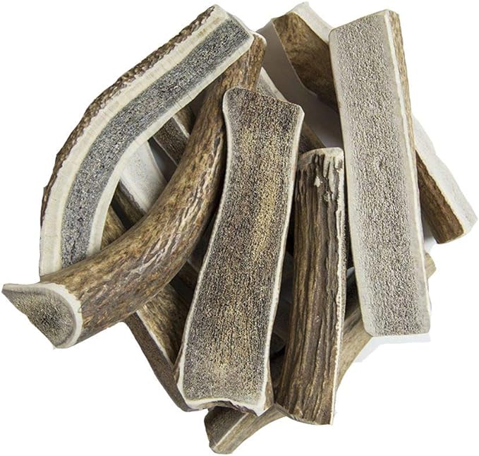 hotspot pets Premium Split Elk Antlers for Dogs - 7 Inch Large Dog Chews (2 Pack) Made in USA -Naturally Shed Antler Bone for Large Breed Chewers -Promotes Natural Dental Hygiene