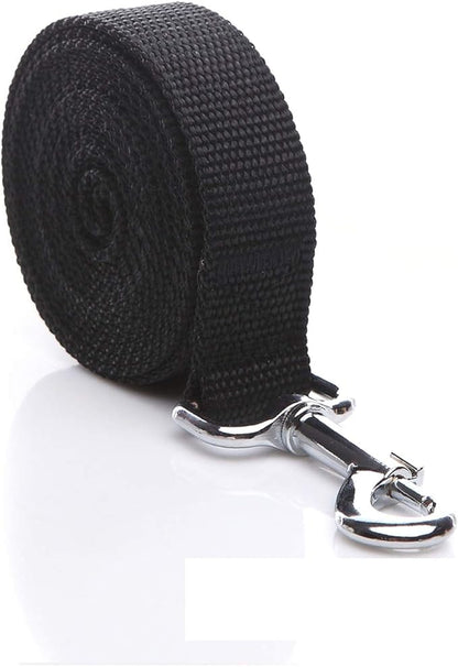 Nylon Dog Leash 12 Feet Long, Walking Training Dog Leashes for Medium Large Dogs(1" X 12 ft, Black)
