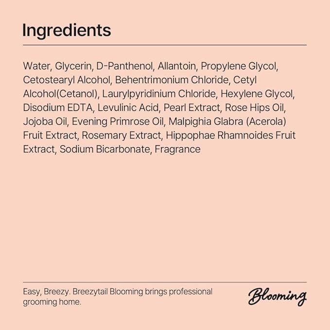 Breezytail Blooming Dog Leave-in Conditioner, Loved by Top Korean Groomers, Adds Volume and Shine – Easy Breezy, Signature Blooming Powdery Scent, Professional Care at Home (6.76 fl oz/200 ml)
