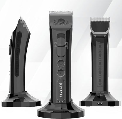 Kenchii Flash Dog Clippers for Grooming 4-in-1 Digital Cordless Cat & Dog Grooming Clipper for Pet Care, Precision Pet Grooming Trim, Shape, and Style Effortlessly, Black