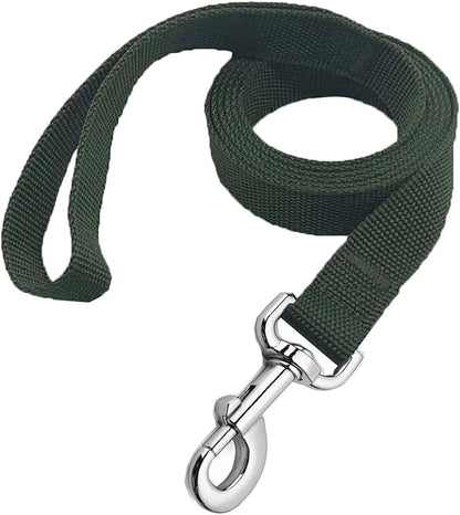 Strong Nylon Dog Leash, 4FT/ 5 FT/ 6FT Dog Leashes for Medium Large Dogs (6FT, Green)