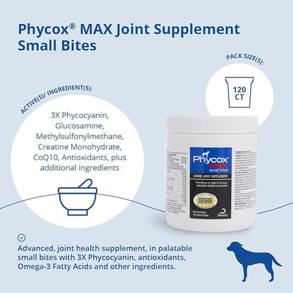 Phycox MAX Dog Joint Supplement Small Bites, 120 ct