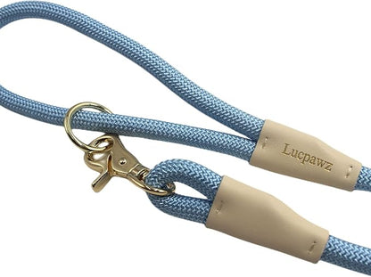 Lobster Snap Pet Leash 5FT, Special Strong Nylon Rope Dog Leash, Solid Color Rope Dog Lead for All Breeds(Blue, 5ft*10mm)