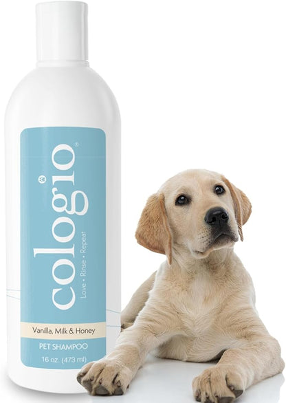 Dog Shampoo with Manuka Honey, Moisturizing Dog Shampoo for Sensitive and Dry Itchy Skin, Shampoo for Dogs with Allergies and Dry Skin, Odor Eliminator, Paraben-Free, Made in USA 16 oz