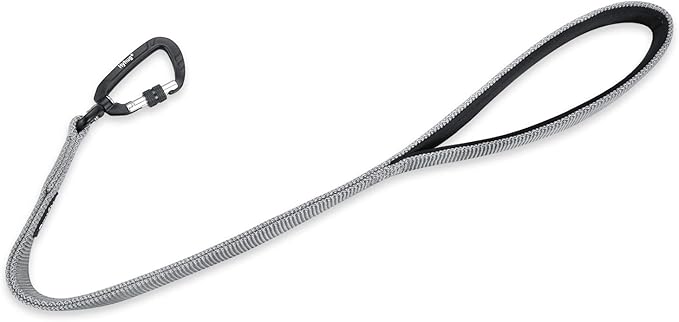Hyhug Pets 24 Inches Heavy Duty Short Leash with Comfortable Handle and Lightweight Aviation Aluminium Clip Lead- for Large Medium Dogs Daily Walking and Training. (24 Inches, Sleet Gray)