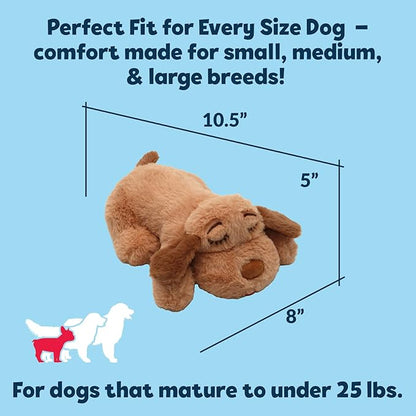 Snuggle Puppy Original Dog Toy for Small Breeds - Heartbeat Puppy for Dogs - Pet Anxiety Relief and Calming Aid - Comfort Dog Toys for Behavioral Training