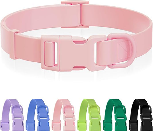 Waterproof Rubber Dog Collar, Odor-Resistant and Easy to Clean, Ideal for Daily Walks, Rainy Days, Swimming and Hiking, Fits Small Medium and Large Dogs