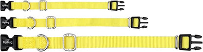 Hyhug Dog Collar for Large Dogs, Heavy Duty | Quick Release Nylon Buckle Collar, Adjustable & Durable Pet Supplies for Boy & Girl Dogs (Large, Illuminating Yellow)