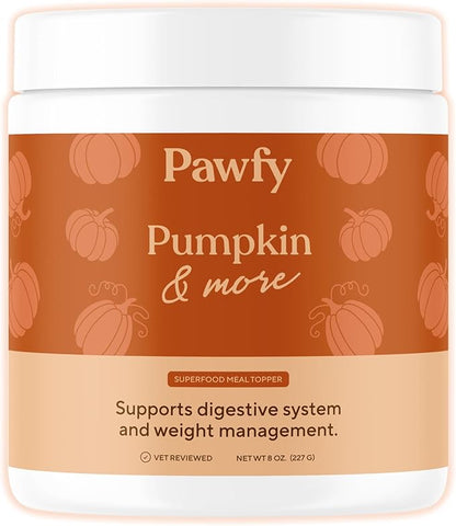 Pawfy Pumpkin for Dogs - Natural Fiber Supplement | Organic Pumpkin Powder for Dogs with Digestive Support | Supports Stomach Healthy Digestion - 100% Pumpkin Puree Fiber