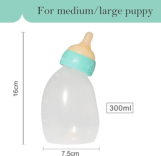 Doggiema Puppy Feeder Bottle, Silicone Feeding Nipple and Syringes for All Breed of Puppies and Other Animals Dongdong pet