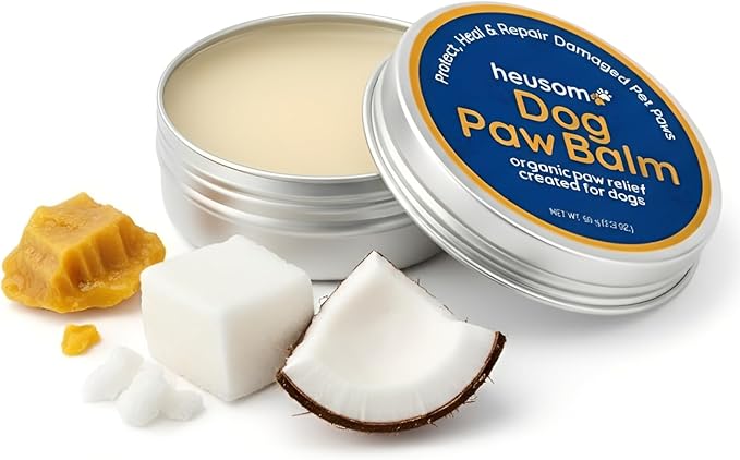 Silent Groom Pro Organic Pet Paw & Nose Balm | Natural Moisturizer for Dogs & Cats - Paws, Pads, Nose & Elbow | Lick Safe Cream with Coconut Oil & Beeswax | Anti-Dry Skin Relief & Protector