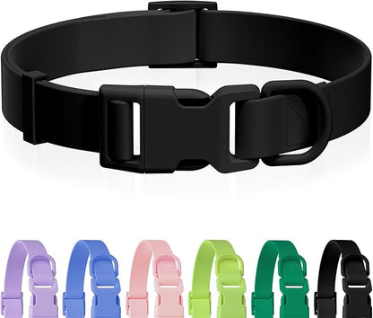 Waterproof Rubber Dog Collar, Odor-Resistant and Easy to Clean, Ideal for Daily Walks, Rainy Days, Swimming and Hiking, Fits Small Medium and Large Dogs