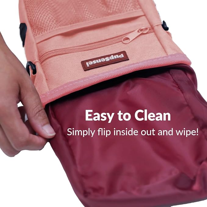 PupSensei Dog Treat Pouch for Training – Magnetic Dog Treat Bag with Belt Clip & Poop Bag Dispenser – Hands Free Carry Pouch with Auto-Close Access & Shoulder Strap – Durable Pet Gear –Light Pink