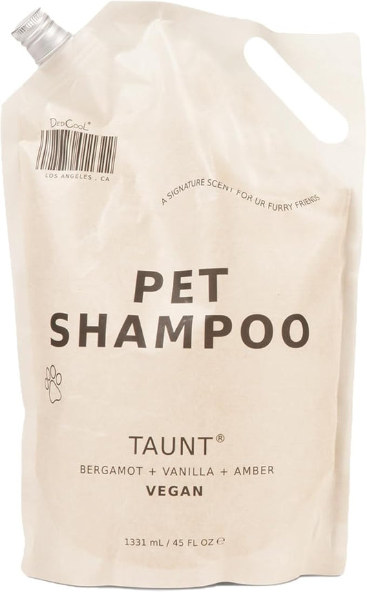 DedCool Pet Shampoo Refill | 01 Taunt Scent | Hypoallergenic, Tear-Free Dog & Cat Wash for Sensitive Skin, Dryness & Itch Relief | Vegan, Non-Toxic, Deodorizing Cleanser | 45oz