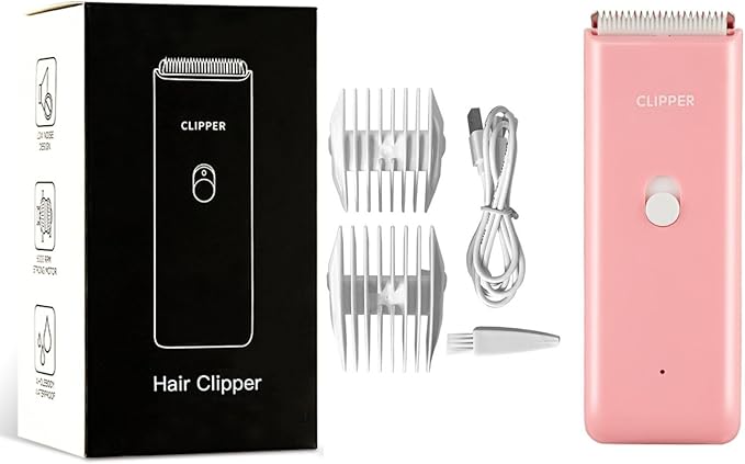 Tileon Dog Clippers,Quiet Washable USB Rechargeable Cordless Dog Grooming Kit,Electric Pets Hair Trimmers Shaver Shears for Dogs and Cats Pink