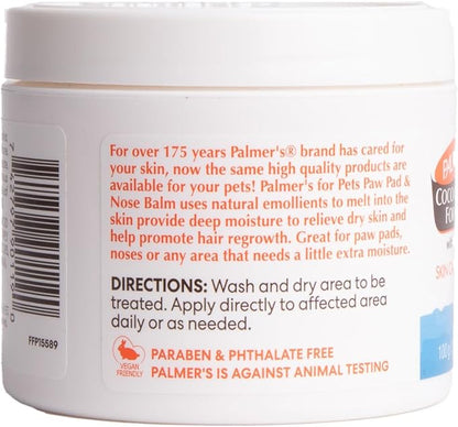 Palmer’s for Pets Cocoa Butter Paw Pad and Nose Balm for Dogs, Fragrance Free Dog Skin Soother with Vitamin E for Dry Paws and Noses, Plant Based Formula, 3.5 Oz