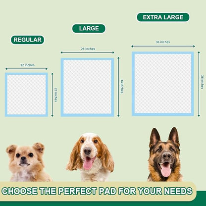 IMMCUTE Puppy Pads 22"x23" 100 Count | 6-Layer Leak-Proof & Super Absorbent Dog Training Pads | Disposable Potty Pads for Puppies, Dogs, Cats & Rabbits | Blue & White