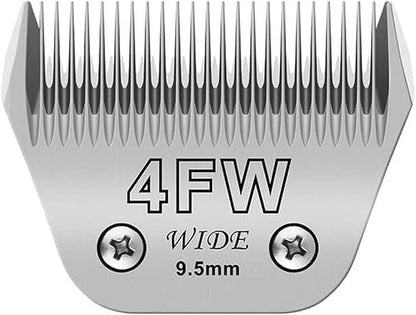 Wide Blades for Dog Grooming Blades Compatible with Andis Dog Clippers,4FW Dog Clipper Blades Compatible with Oster A5,Wahl km10 Dog Clippers for Horse Dog Cat Animals,Stainless-Steel Blade Sharp