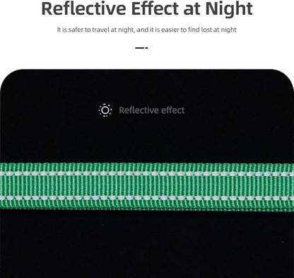 EXCELLENT ELITE SPANKER Reflective Dog Collar Classic Soft Padded Breathable Nylon Adjustable Pet Collar with Quick Release Buckle for Boy Girl Male Female Puppies Small Medium Large Dogs(Green-S)