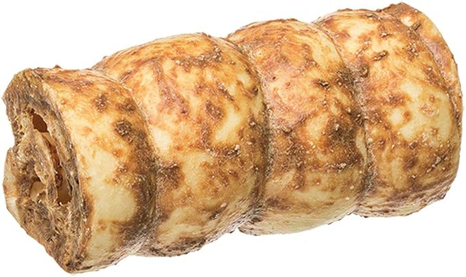 Redbarn Pet Products All-Natural Beef Cheek Rolls for Dogs, Grain-Free Cow Cheeks, Rich in Collagen, Available in Chicken & Carrot Glaze or Uncoated Chicken & Carrot, Small/Medium (Pack of 25)