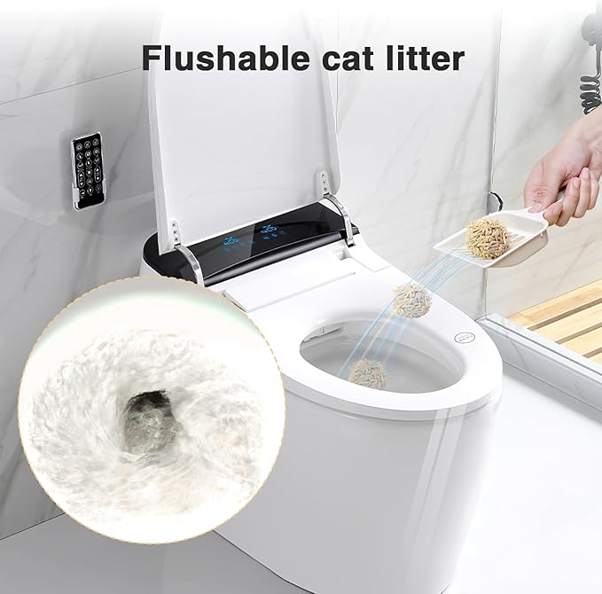 DI BI GRAMAS Cat Litter 24LB/4 Packs Dust-Free Clumping Tofu Cat Litter Quickly Absorb Odors Toilet Can Flush Into The Toilet Pure Natural tofu cat Litter (Original Flavor)