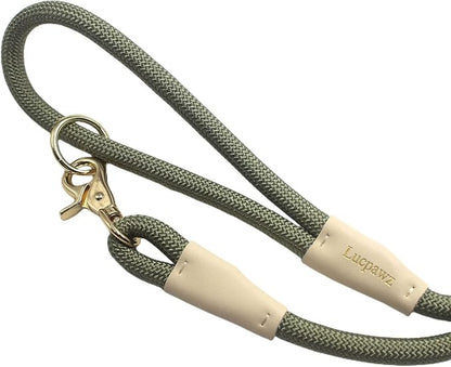 Lobster Snap Pet Leash 5FT, Special Strong Nylon Rope Dog Leash, Solid Color Rope Dog Lead for All Breeds (Army Green,5ft*10mm)
