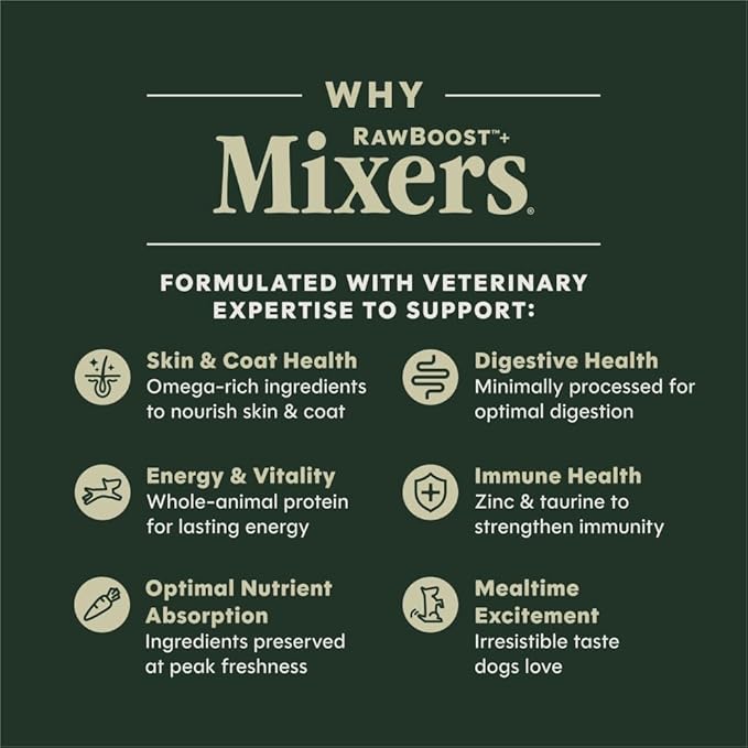 Instinct Raw Boost Mixers Skin & Coat Health Freeze-Dried Dog Food Topper, 5.5 oz. Bag