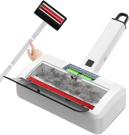 Pet Hair Remover Carpet, Rechargeable Carpet Roller, Long Handle Dog Cat Electric Hair Removal Tool for Rugs Mats